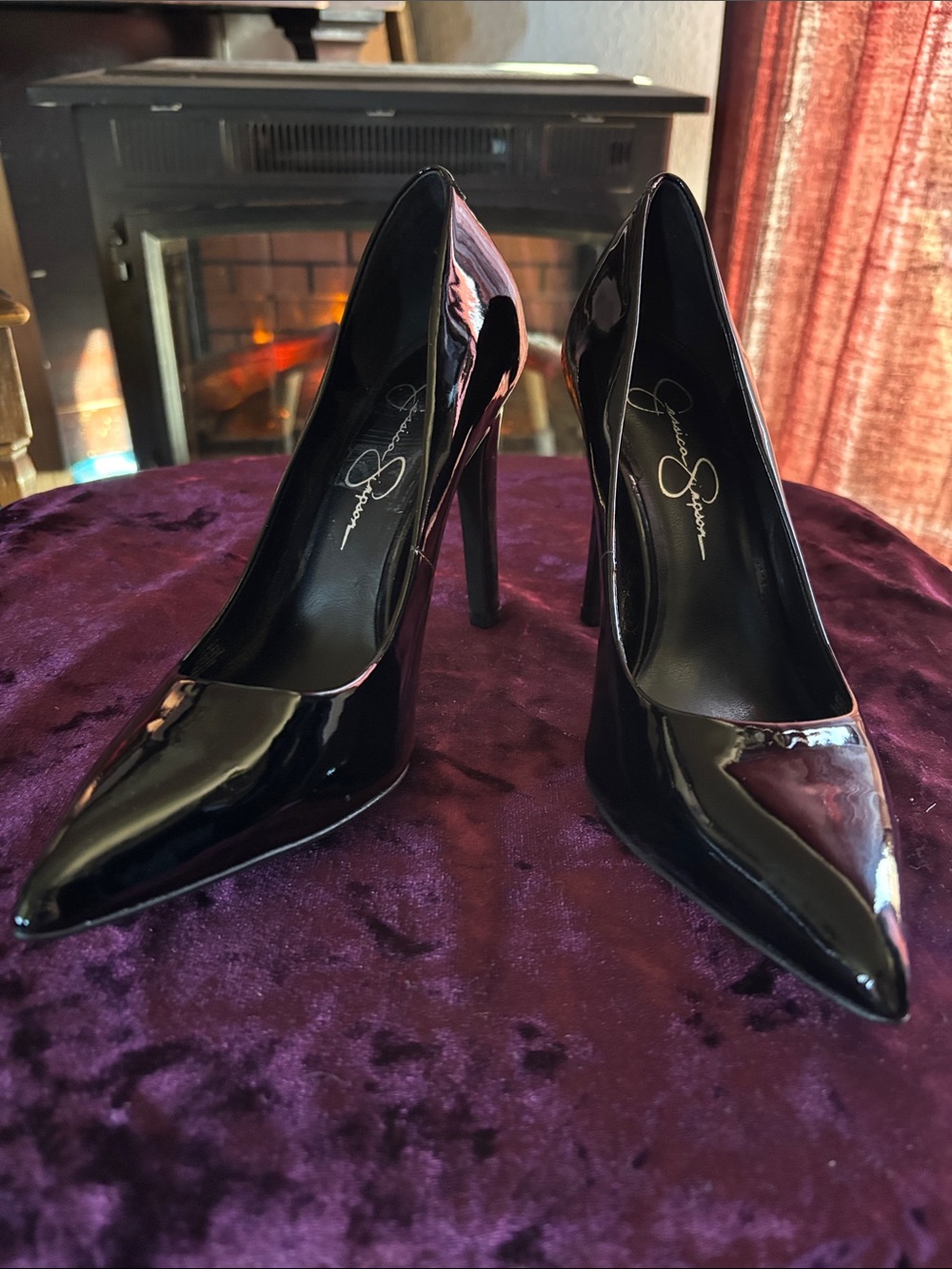 Jessica Simpson Patent Pointed Toe Stilettos 🖤Nolita🖤